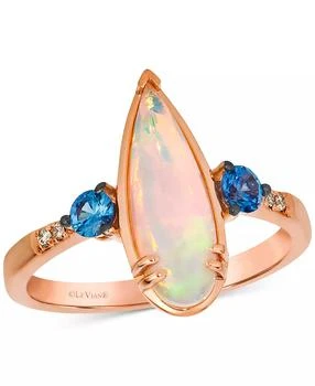 Le Vian | Neopolitan Opal™ (1 ct. t.w.), Blueberry Sapphire™ (1/4 ct. t.w.) 
Nude Diamond™ Ring in 14k Rose Gold