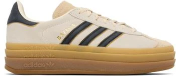 Beige & Black Gazelle Bold Sneakers