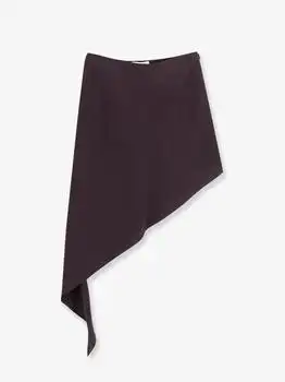 Alaia | Asymmetric paper and viscose skirt
