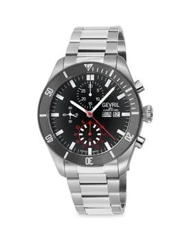 Gevril | Yorkville 43MM Stainless Steel Automatic Chronograph Watch
