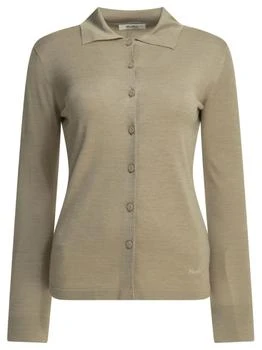 Max Mara | Max Mara Fine Knit Polo Cardigan