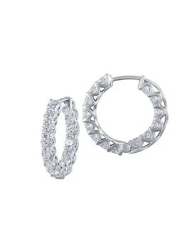 Saks Fifth Avenue | 14K White Gold & 2 TCW Diamond Hoop Earrings
