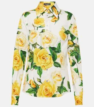 Dolce & Gabbana | Floral cotton-blend poplin shirt