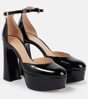 Gianvito Rossi | Bessie 100 patent leather platform pumps