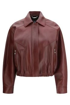 Versace | Versace Elastic Hem Leather Jacket