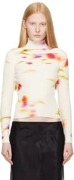 Salvatore Ferragamo | Off-White Blossom Print Turtleneck