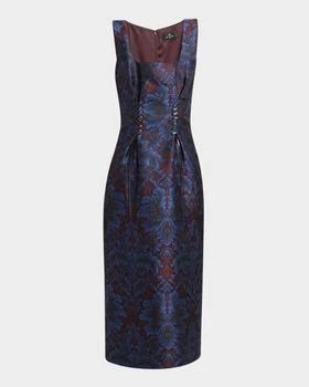 ETRO | Floral Jacquard Laced Midi Dress