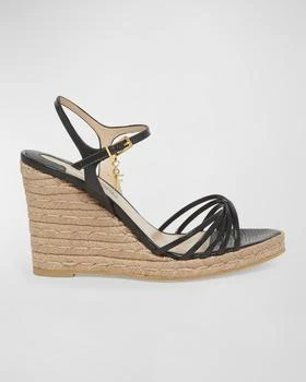 Tom Ford | Cabana Lizard-Embossed Wedge Espadrilles