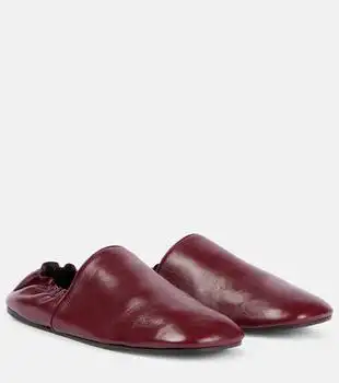 Khaite | Banks leather slip-on shoes