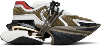 Balmain | Khaki Unicorn Wave Sneakers