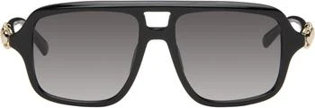 Gucci | Black Navigator Frame Sunglasses