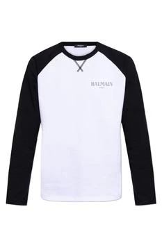 Balmain | Balmain Logo Printed Long-Sleeve T-Shirt