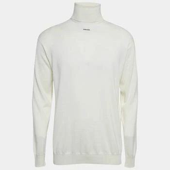 Prada | Prada Off-White Cashmere Turtle Neck Long Sleeve Sweater S