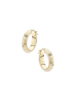 Saks Fifth Avenue | 14K Yellow Gold Round Tube Hoop Earrings