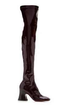 Chloé | Chloé Janis Patent Leather Over-The-Knee Boots - Moda Operandi