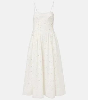 Kittiya broderie anglaise cotton midi dress