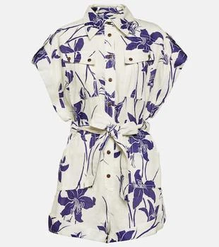 Zimmermann | Acadian floral linen playsuit