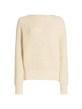Jil Sander | Bow-Detailed Rib-Knit Sweater
