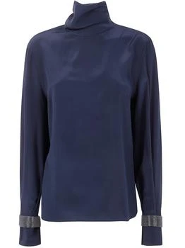 Brunello Cucinelli | Brunello Cucinelli Turtleneck Long-Sleeve Blouse