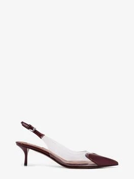 Alaia | Le Coeur PVC and leather slingback décolleté
