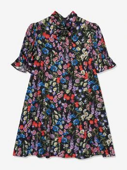 Dolce & Gabbana | Dolce & Gabbana Girls Silk Wildflowers Dress in Black