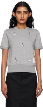 Thom Browne | Gray Cotton Milano Geese T-shirt