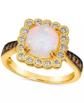 Le Vian | Neopolitan Opal (1-1/4 ct. t.w.) & Diamond (1/2 ct. t.w.) Halo Ring in 14k Gold