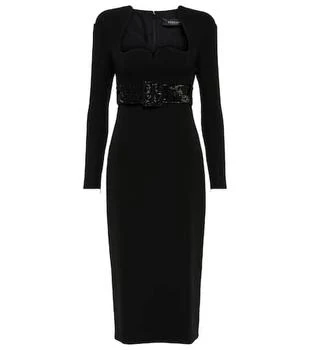 Versace | Crystal-embellished silk midi dress