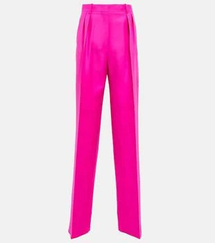 Valentino | Straight wool and silk crêpe pants