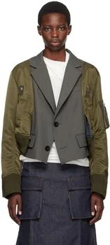 Sacai | Khaki Suiting Blazer