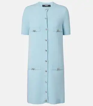 Versace | Medusa wool and cashmere shirt dress