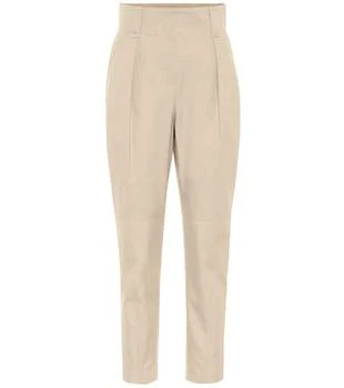 Brunello Cucinelli | Cotton-blend high-rise tapered pants