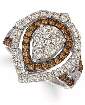 Le Vian | Chocolate & Nude™ Diamond Cluster Halo Ring (1-9/10 ct. t.w.) in 14k Rose, Yellow or White Gold
