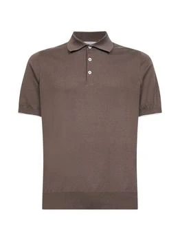 Brunello Cucinelli | Brunello Cucinelli Contrast-Trim Knit Polo Shirt