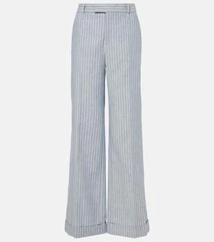 Brunello Cucinelli | Linen and cotton-blend wide-leg pants
