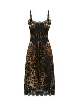 Dolce & Gabbana | Dolce & Gabbana Lace-Trim Midi Dress