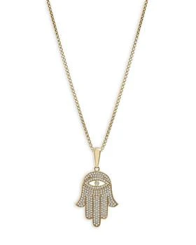 Bloomingdale's | Men's Diamond Hamsa Pendant  in 14K Yellow Gold, 0.50 tcw