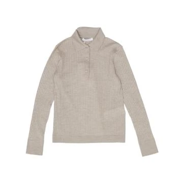 Max Mara | Max Mara Mxpgitano Ribbed Knitted Polo Shirt