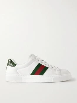Gucci | Ace Webbing-trimmed Leather Sneakers  - IT36