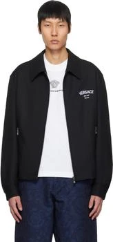 Versace | Black Medusa Gallery Wool Blouson Jacket