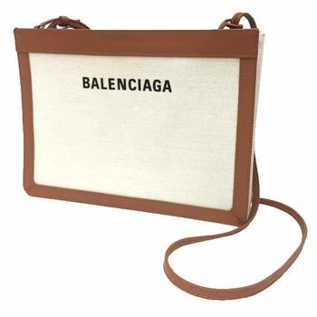 Balenciaga | Canvas Leather Shoulder Bag (Pre-Owned)