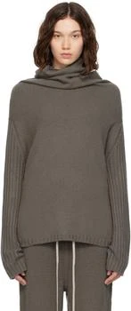 Rick Owens | Gray Concordians Rasato Cashmere Knit Turtleneck