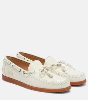 Valentino | Palm Avenue VLogo leather boat shoes