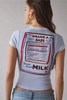 BDG BDG Too Perfect Milk Graphic Ringer Baby Tee