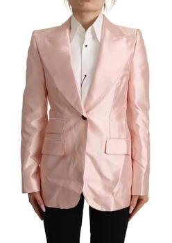 Dolce & Gabbana | Satin Long Sleeves Blazer Coat Women's Jacket