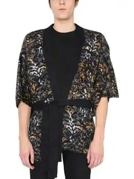 Yves Saint Laurent | Saint Laurent V-Neck Tied Short-Sleeved Cardigan