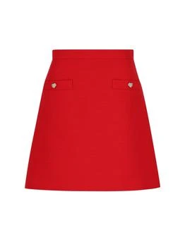 Valentino | Valentino Crepe Couture Heart Motif Mini Skirt