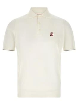 Brunello Cucinelli | Brunello Cucinelli Logo Detailed Short-Sleeved Polo Shirt