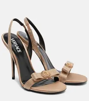 Versace | Medusa embellished satin sandals