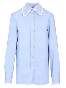 Valentino | Valentino Ruffled Trim Long-Sleeve Shirt